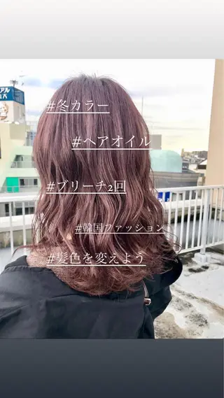 セミロング カラー ショートヘアカラー 山本のヘアスタイル