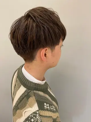 メンズ 透明感カラー・ 髪質改善🩵イケダのヘアスタイル