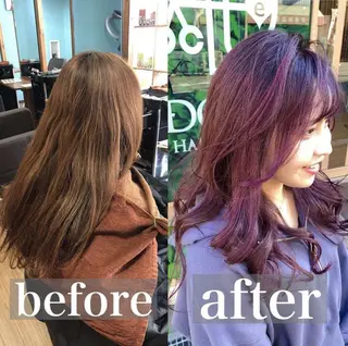 ロング カラー Dote所属・薬師寺 優のヘアスタイル