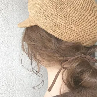 ミディアム カラー ヘアアレンジ マツエク・マツパ Kawaguchi Arisaのヘアスタイル