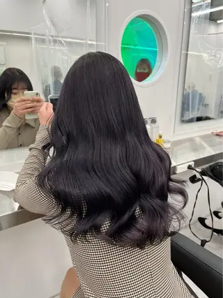 ロング カラー BABY 艶髪暗髪ヘア💖達人のヘアスタイル