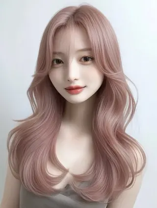 ロング 透明感カラー × ハイトーン さきのヘアスタイル