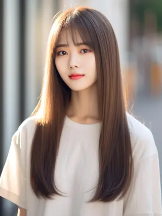 カラー セミロング Lehm所属・表参道/さあ や/大人ナチュラルのヘアスタイル