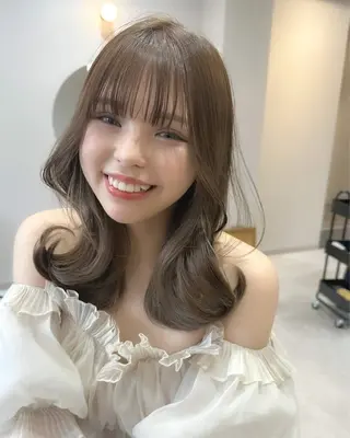 セミロング カラー ヘアアレンジ topstylist 芳賀みなみのヘアスタイル