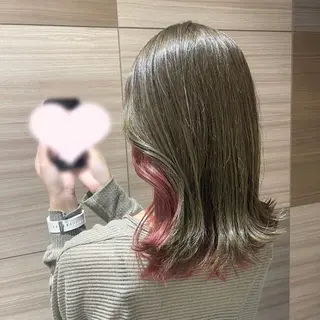 セミロング カラー 艶カラー みゆう🎀のヘアスタイル