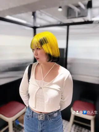 ショート カラー 韓国ヘア暗髪 ダブルカラーメンズ可のヘアスタイル