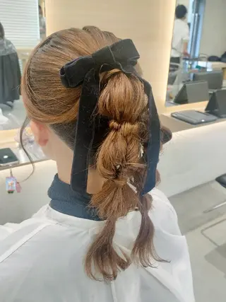 ミディアム ヘアアレンジ ほんま ひろみのヘアスタイル