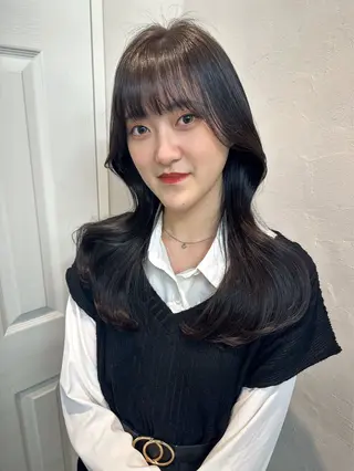 ロング 韓国ヘア🦢🖤 Sayumiのヘアスタイル