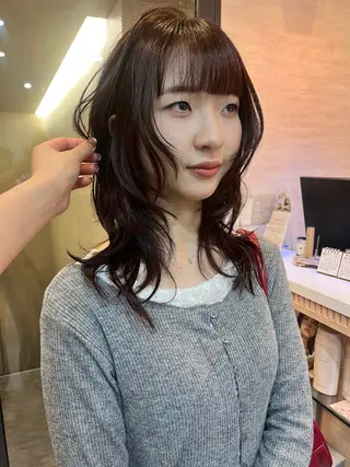 セミロング レイヤー/暖色/ 髪質改善/永礼芳果のヘアスタイル