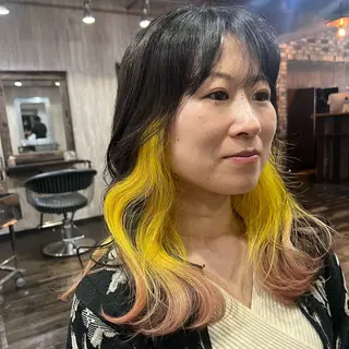 ミディアム カラー HAIR SALON M Fe's 池袋所属・👾坂田 天音👾のヘアスタイル