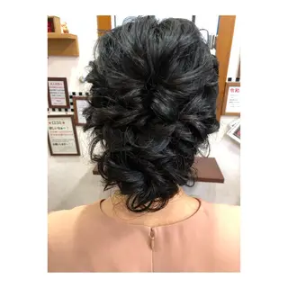 セミロング ヘアアレンジ 國次 夕貴のヘアスタイル