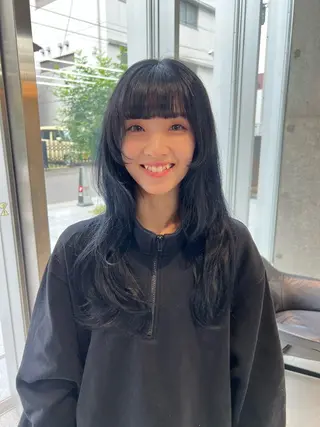 ロング カラー 吉沢遣人/レイヤー 艶カラー/パーマのヘアスタイル