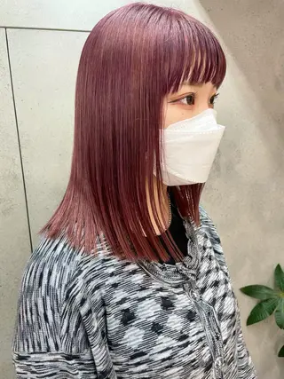 ミディアム カラー vain所属・パーマウルフショート 濱田匠のヘアスタイル