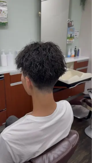 ショート パーマ メンズ ヘアー/エステ グランツエッセ所属・田村 晃のヘアスタイル