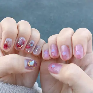 ショート M O M Oのネイルデザイン