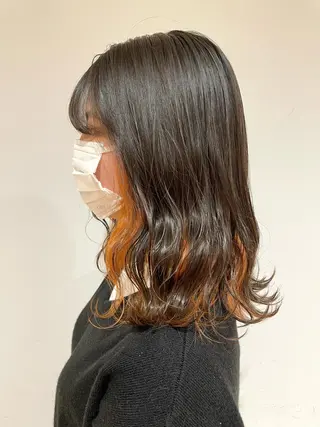 セミロング カラー 🌈🌸あおき みちる🌟💗のヘアスタイル