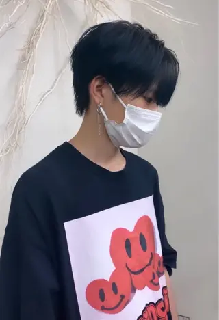 ショート カラー メンズ 安藤 駿之介のヘアスタイル