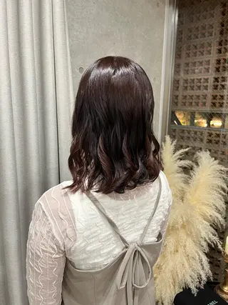ミディアム ロングパーマ木村 ボブパーマのヘアスタイル