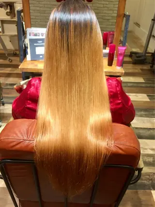 ロング カラー シールエクステ⭐️ オオミタクヤのヘアスタイル