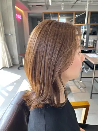 ミディアム カラー AKARI🌟ボブ/ ハイライト/似合わせのヘアスタイル