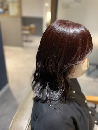 ミディアム カラー 渡辺 夢吏のヘアスタイル