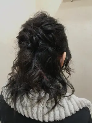 ミディアム ヘアアレンジ 渋谷宮益坂 omoのヘアスタイル