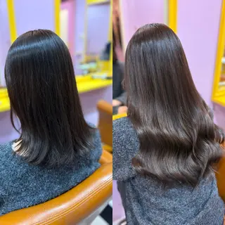 セミロング チビ編み込みエクステ どぅ〜す/YUIのヘアスタイル