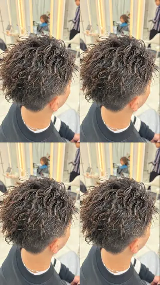 ミディアム カラー パーマ メンズ 髪質改善/艶カラー/ メンズパーマ/鈴木のヘアスタイル