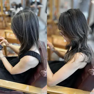 セミロング カラー 木村丈晴✂️ご来店 お待ちしてます😊のヘアスタイル