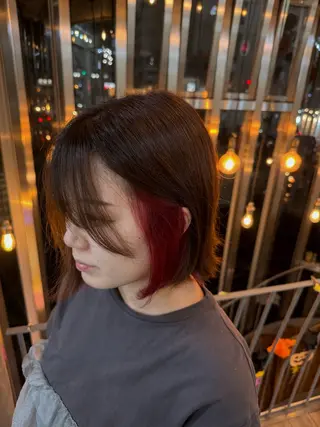 ロング カラー パーマ ヘアアレンジ メンズ キッズ WEST O LAND所属・若尾 貴斗のヘアスタイル