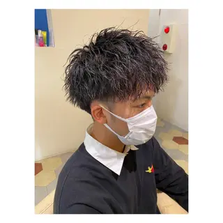 ショート パーマ メンズ 菊池大一 溝の口パーマのヘアスタイル