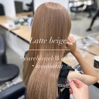 ロング カラー NAMI🤎ブラウン &ミルクティー🤍のヘアスタイル