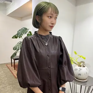 ショート カラー ハイトーン/心斎橋/ honomiのヘアスタイル