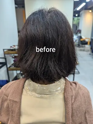 カラー セミロング スパニスト 中川のヘアスタイル