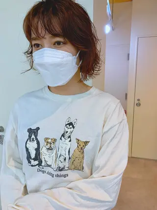 ショート パーマ AR.MARA hair  studio所属・ウェーブパーマ サトウヒカルのヘアスタイル