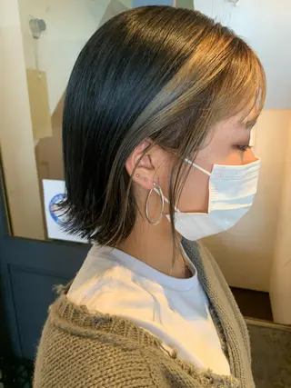 ショート カラー パーマ ヘアアレンジ メンズ キッズ ネイル マツエク・マツパ SALOWIN梅田茶屋町店所属・ウルフレイヤーカット /チヒロのヘアスタイル