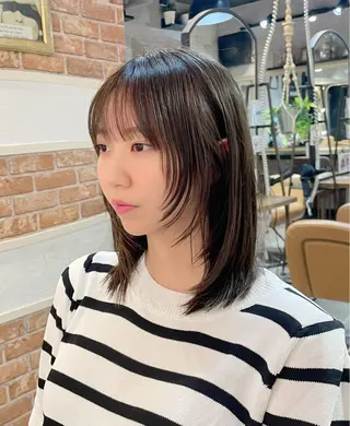 ミディアム 🫧縮毛矯正/ウルフ /レイヤー/白倉のヘアスタイル