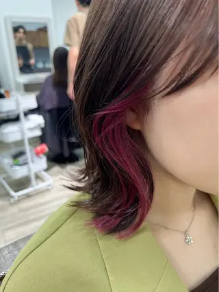 ミディアム カラー ヘアアレンジ hazuki🐈‍⬛ 透明感カラーのヘアスタイル