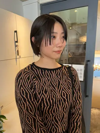 ショート カラー パーマ ヘアアレンジ メンズ キッズ ネイル マツエク・マツパ アイブロウ SALOWIN梅田茶屋町店所属・ウルフレイヤーカット /チヒロのヘアスタイル
