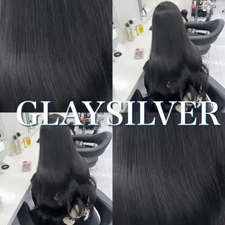 セミロング 寒色＆ブリーチ特化 寒色MiOのヘアスタイル