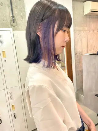 ミディアム 横山 奈央のヘアスタイル