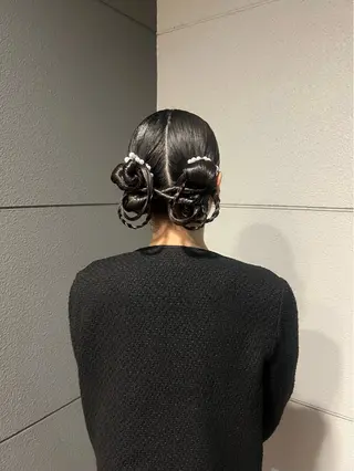 ロング ヘアアレンジ にこ /iciのヘアスタイル