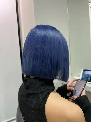 ショート カラー ハイトーン&髪質改善 &韓国エクステ🤎のヘアスタイル