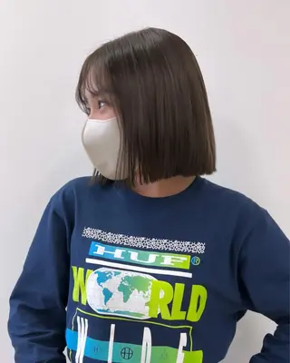 ショート ベージュ カラー🧸ゆいなのヘアスタイル