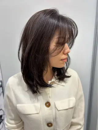 セミロング カラー ヘアアレンジ 谷 あやこのヘアスタイル