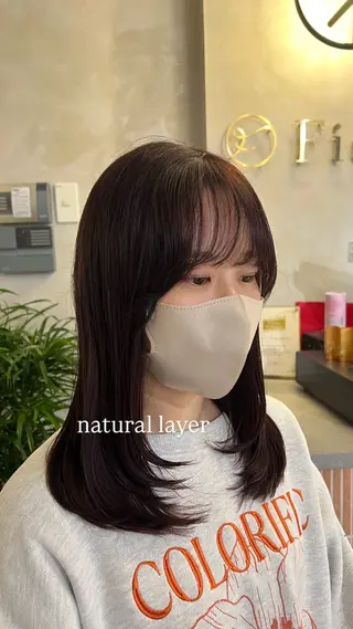 セミロング カラー 梅田/似合わせボブ /顔周り/RINKAのヘアスタイル