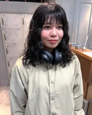 セミロング パーマ rena ✶伏見/パーマのヘアスタイル