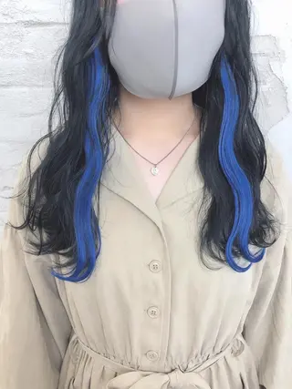 セミロング カラー ️🩵透明感カラー Yūka🩵のヘアスタイル