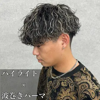 ショート カラー パーマ ヘアアレンジ メンズ キッズ 🔥メンズパーマ🔥 菅原楓のヘアスタイル