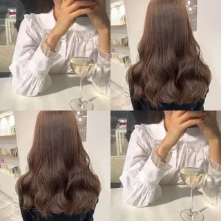 ロング レイヤー×グレージュ /ピンク🩷mioのヘアスタイル